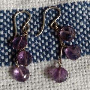 Amethyst drop earrings